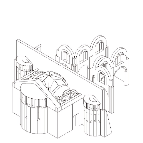 ipotesi ricostruzione fasi ostruttive basilica romanica di santa maria maggiore