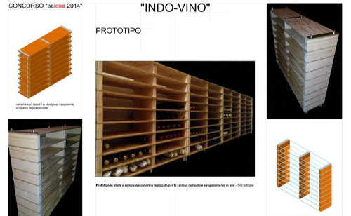 Cantinetta "Indo-vino" per il  Concorso di Design: Bei-Dea 2014